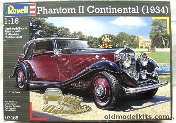 Revell 1/16 1934 Rolls-Royce Phantom II Continental with Coachwork by J. Gurney Nutting, 07459 plastic model kit